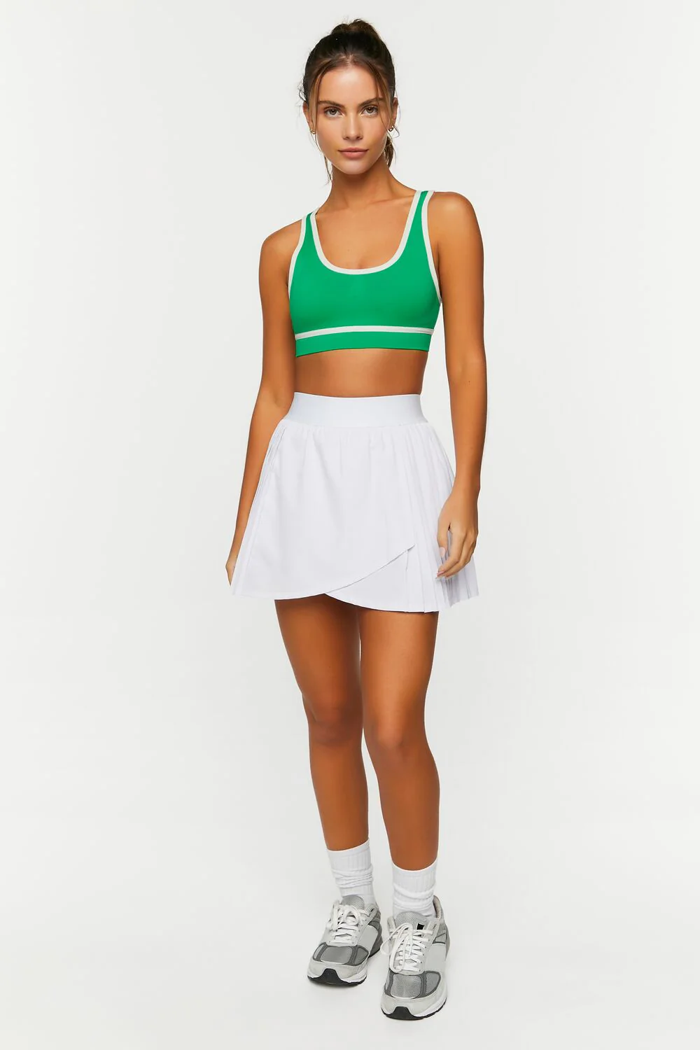 Seamless Contrast-Trim Sports Bra - Image 4