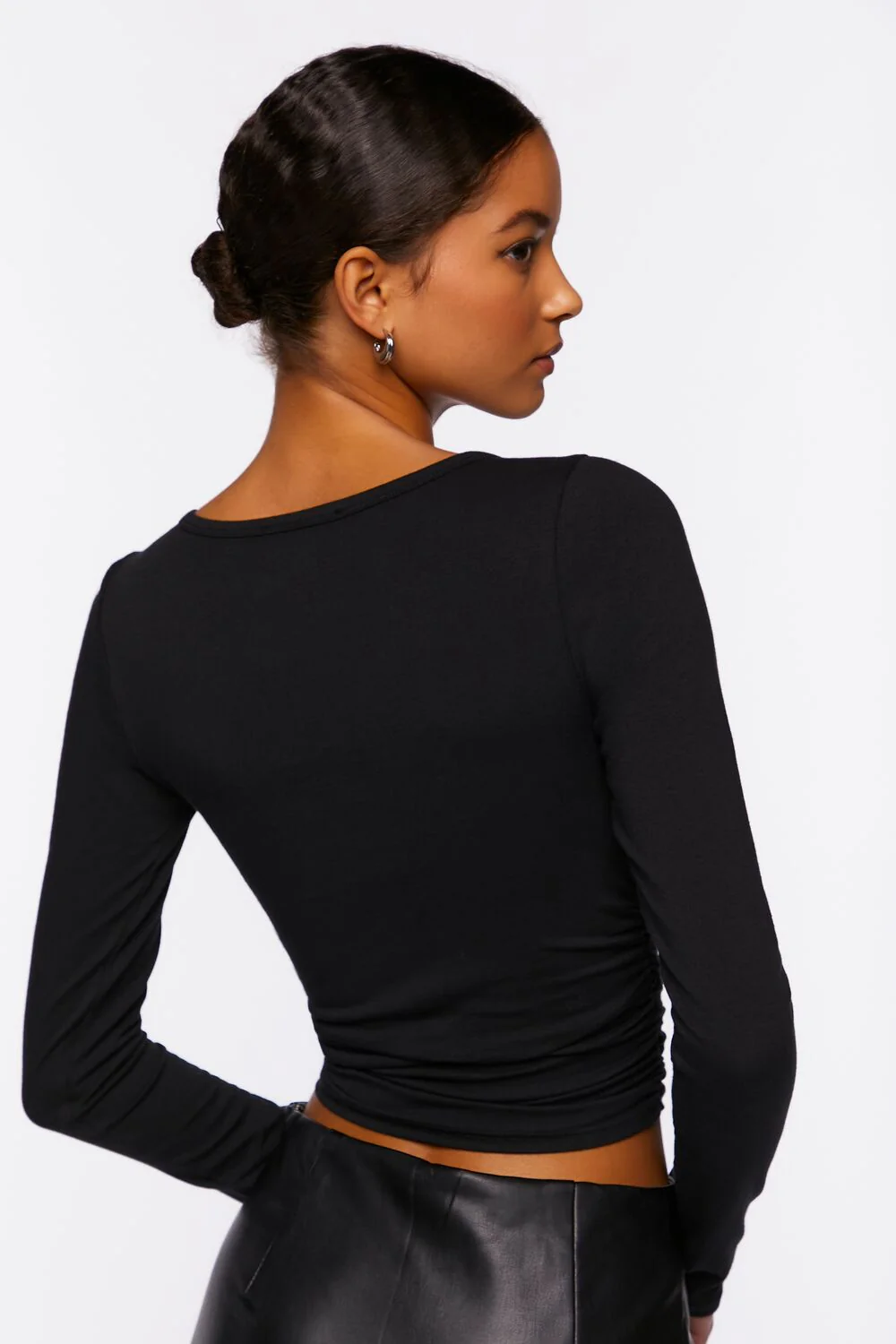 Ruched Long-Sleeve Tee - Image 3