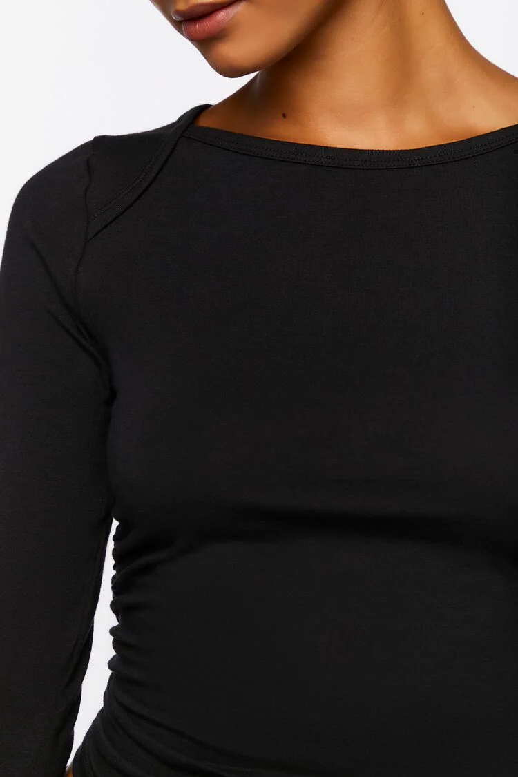 Ruched Long-Sleeve Tee - Image 5