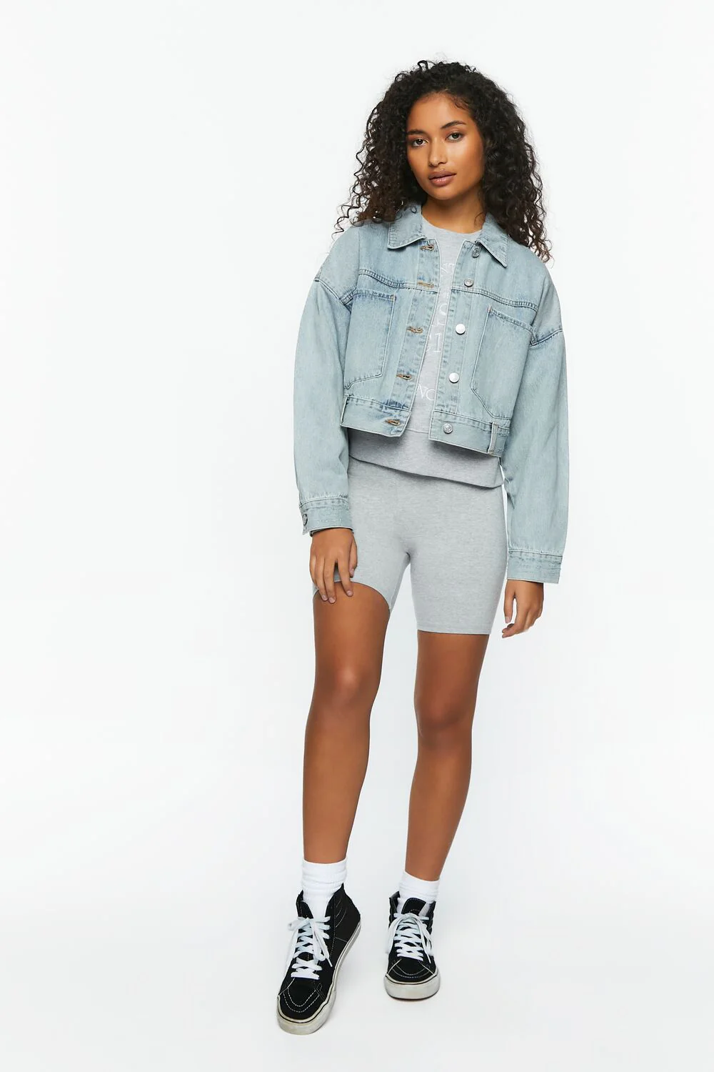 Cropped Denim Jacket - Image 4