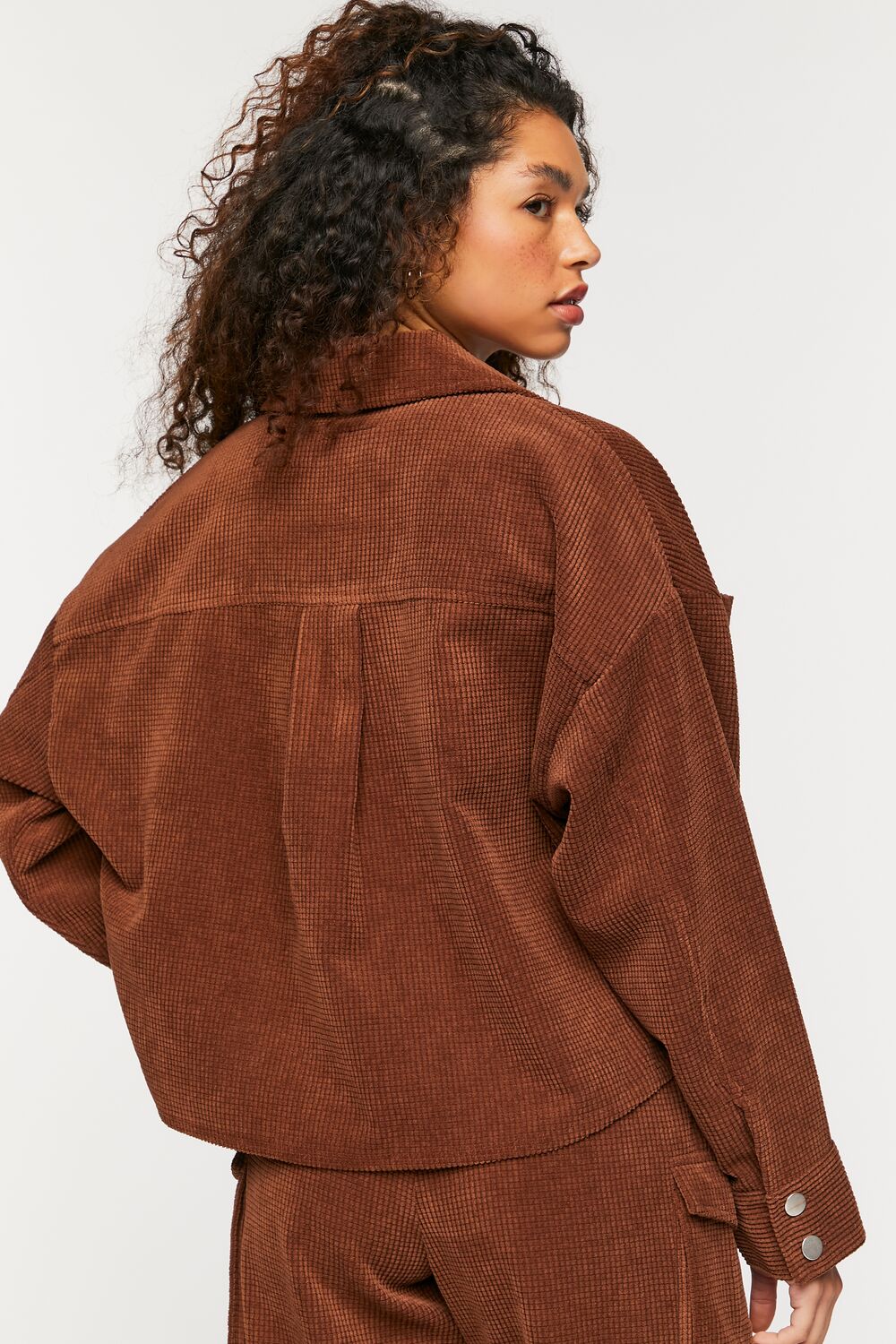 Waffle Corduroy Shacket - Image 4