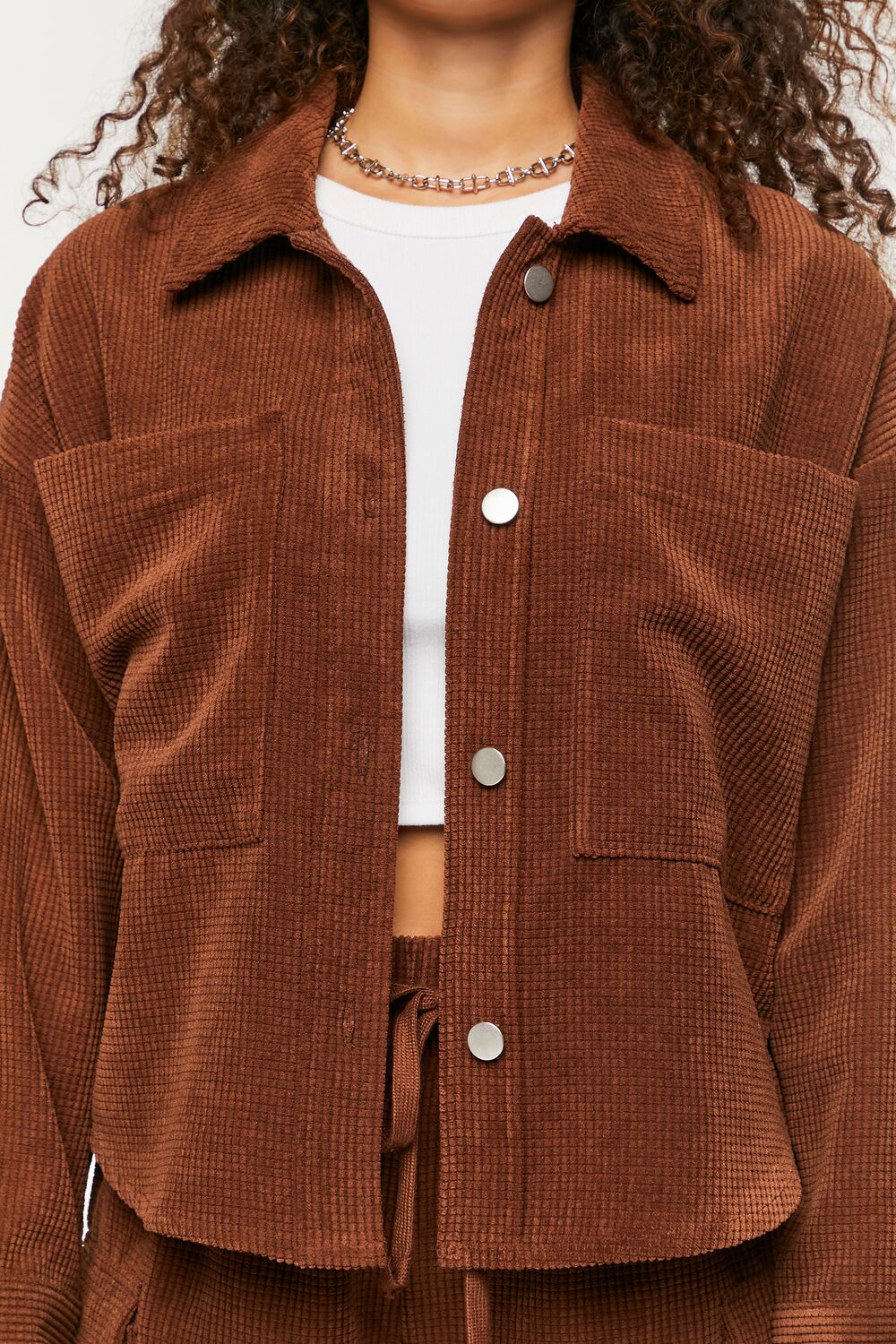 Waffle Corduroy Shacket - Image 6