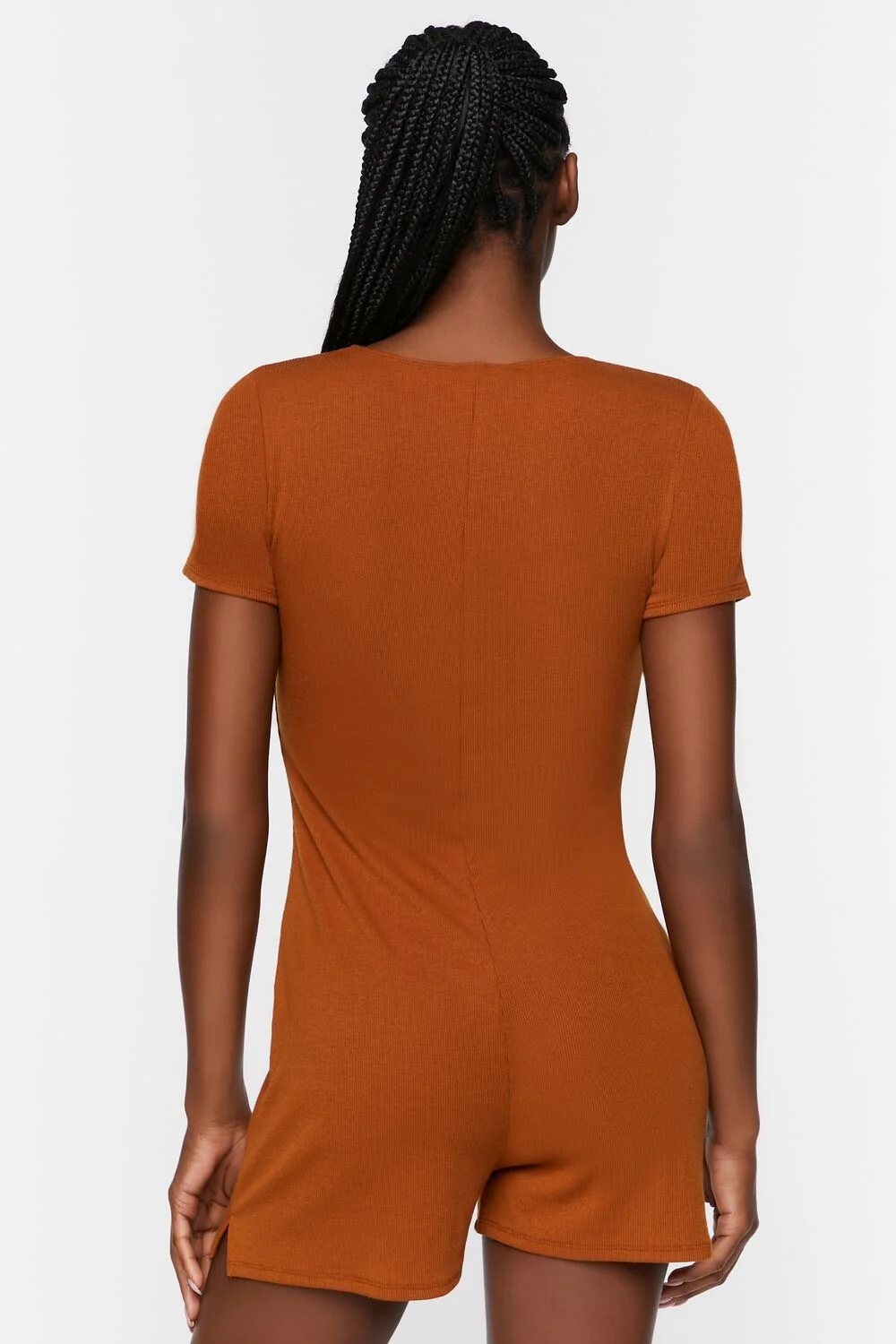 Ruched Drawstring Lounge Romper - Image 3