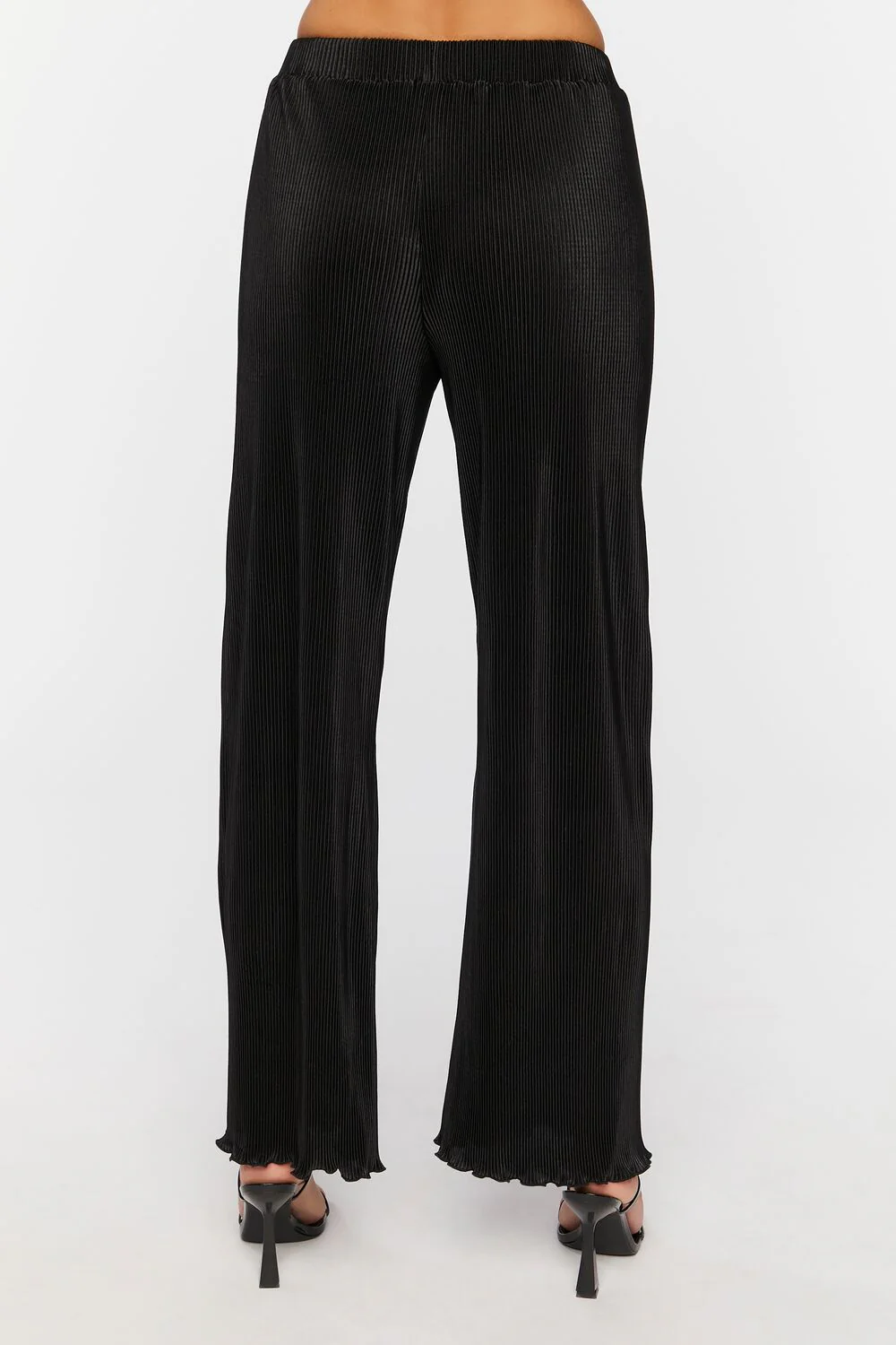 Plisse Lettuce-Edge Wide-Leg Pants - Image 4