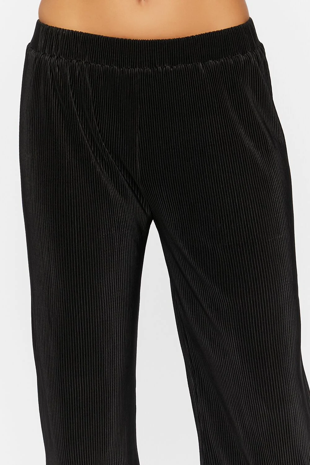 Plisse Lettuce-Edge Wide-Leg Pants - Image 6