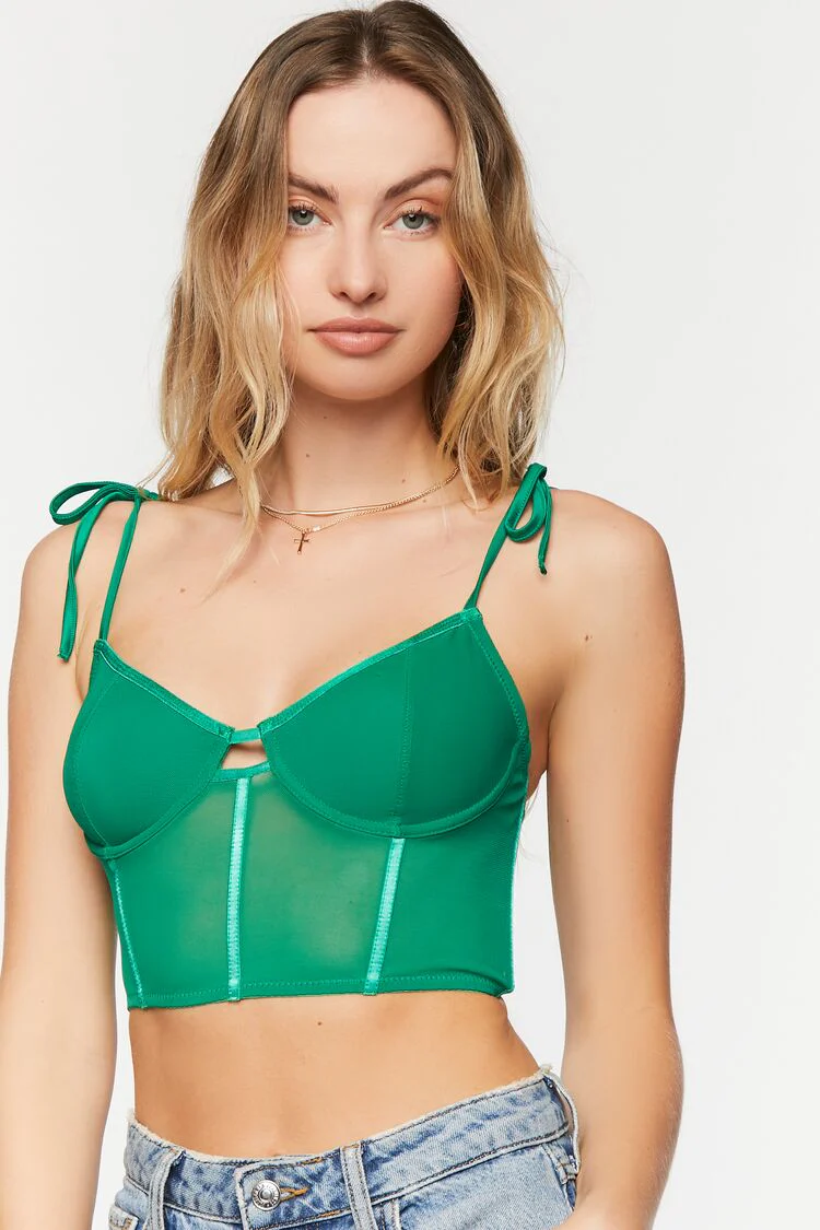 Mesh Tie-Strap Bustier - Image 6