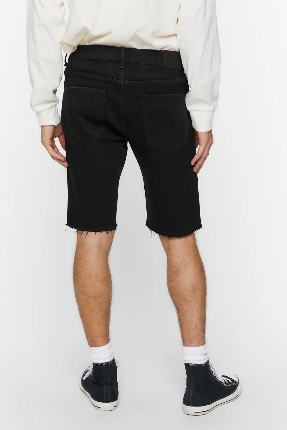 Embroidered Wire & Roses Denim Shorts - Image 4