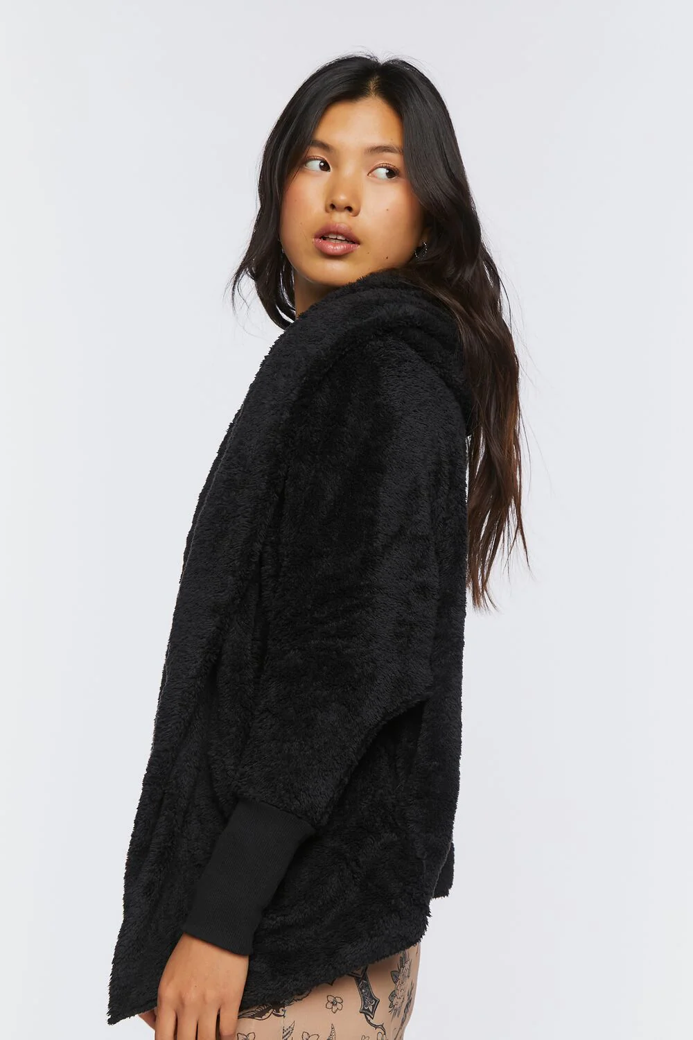 Faux Shearling Hooded Jacket - Image 2