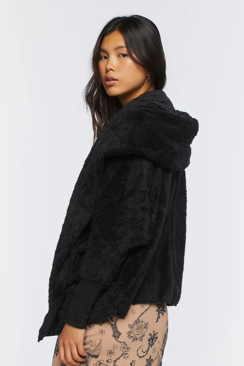 Faux Shearling Hooded Jacket - Image 3