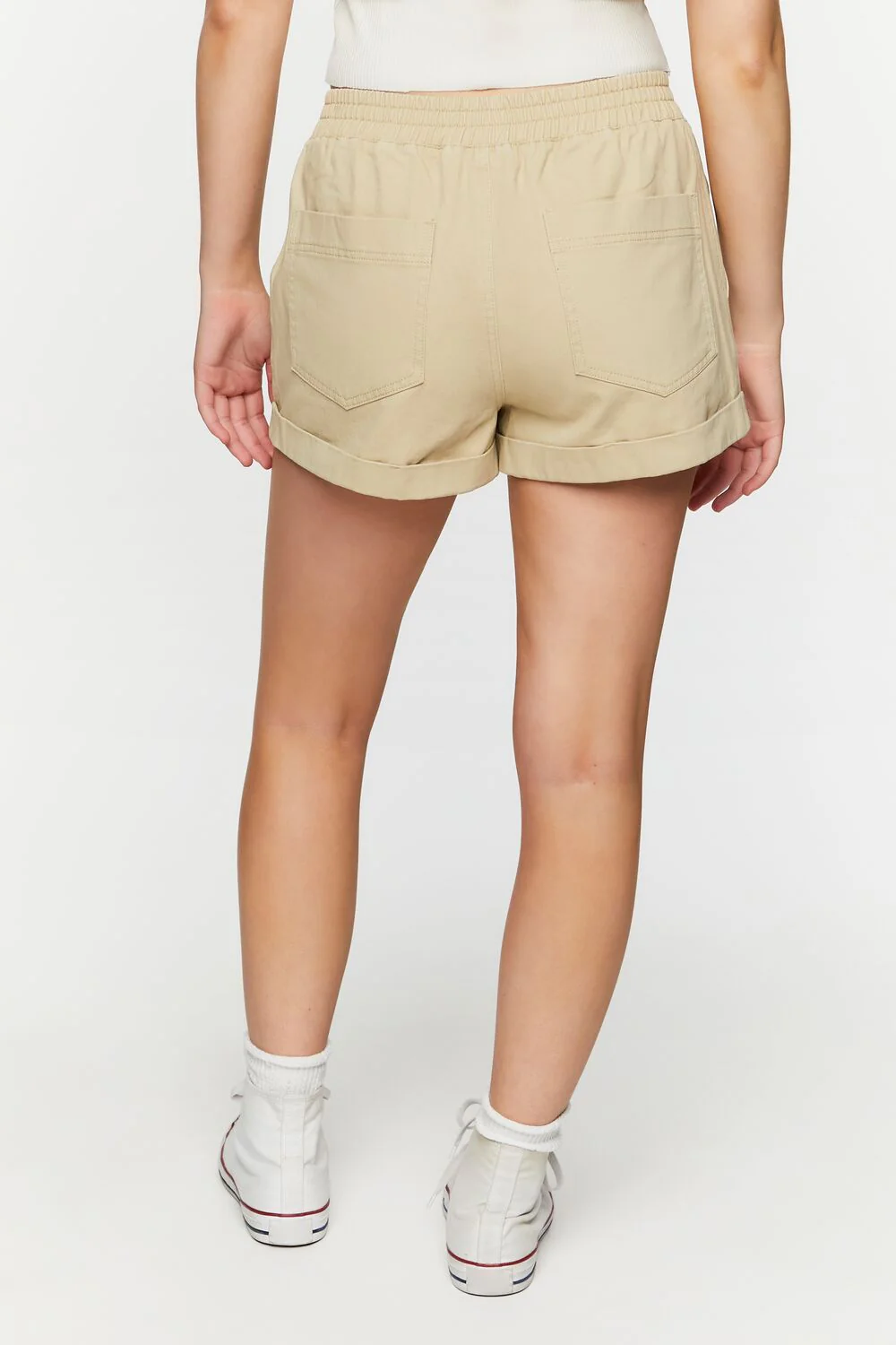 Twill Mid-Rise Cuffed Shorts - Image 4