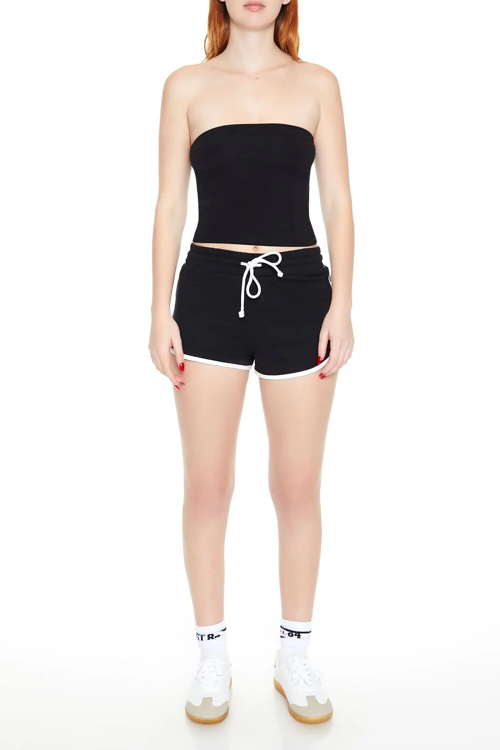 French Terry Drawstring Ringer Shorts - Image 7