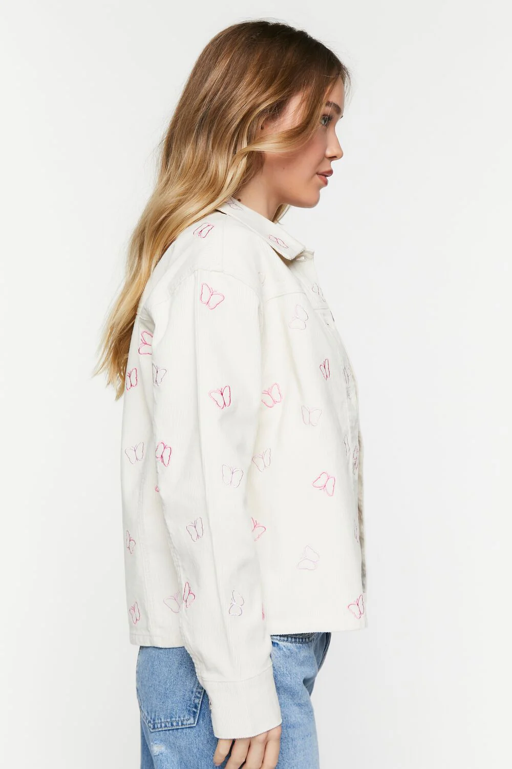 Corduroy Butterfly Trucker Jacket - Image 2