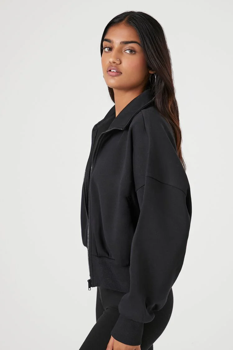 Heathered Fleece Zip-Up Jacket - Image 2