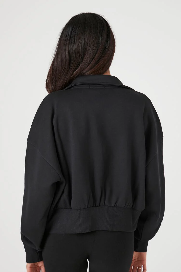 Heathered Fleece Zip-Up Jacket - Image 3