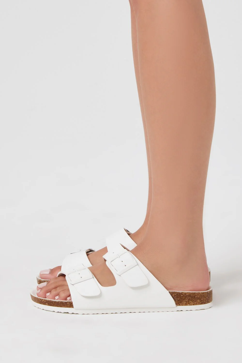 Faux Suede Dual Buckle Sandals - Image 2