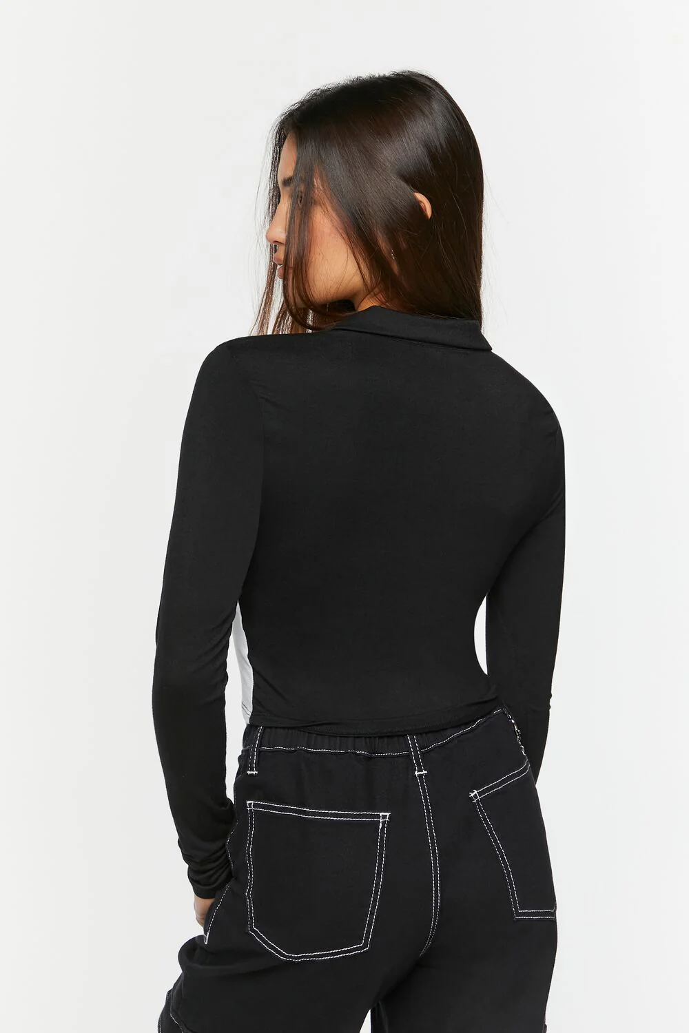 Checkered Cropped Shirt - Image 3