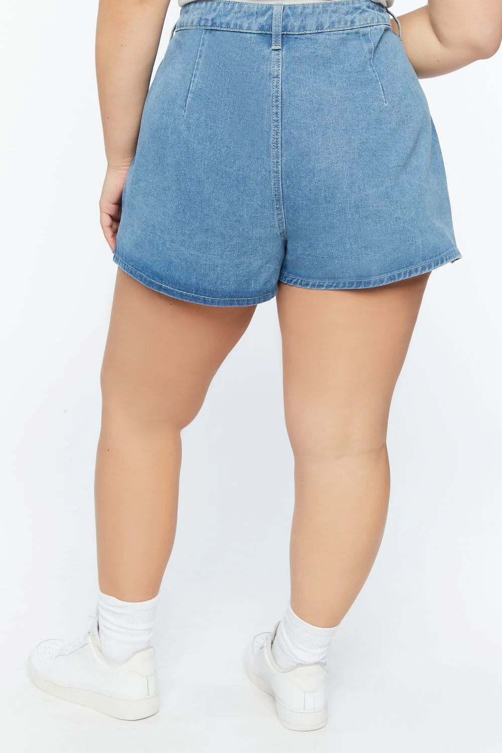Plus Size Pleated Denim Skort - Image 4