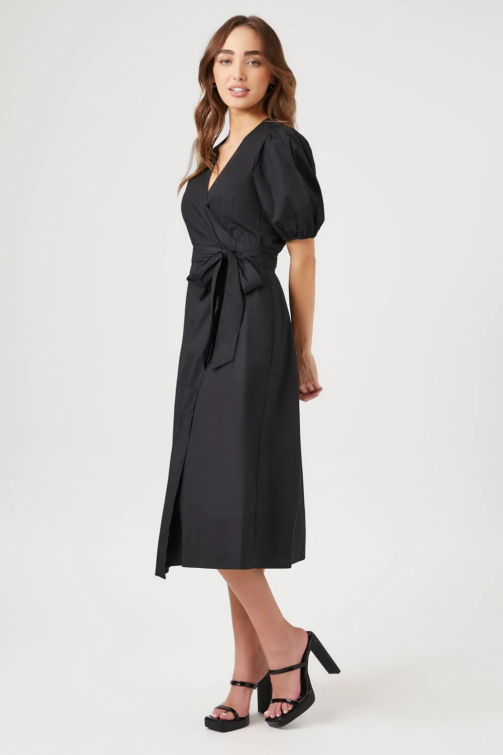Poplin Wrap Midi Dress - Image 2