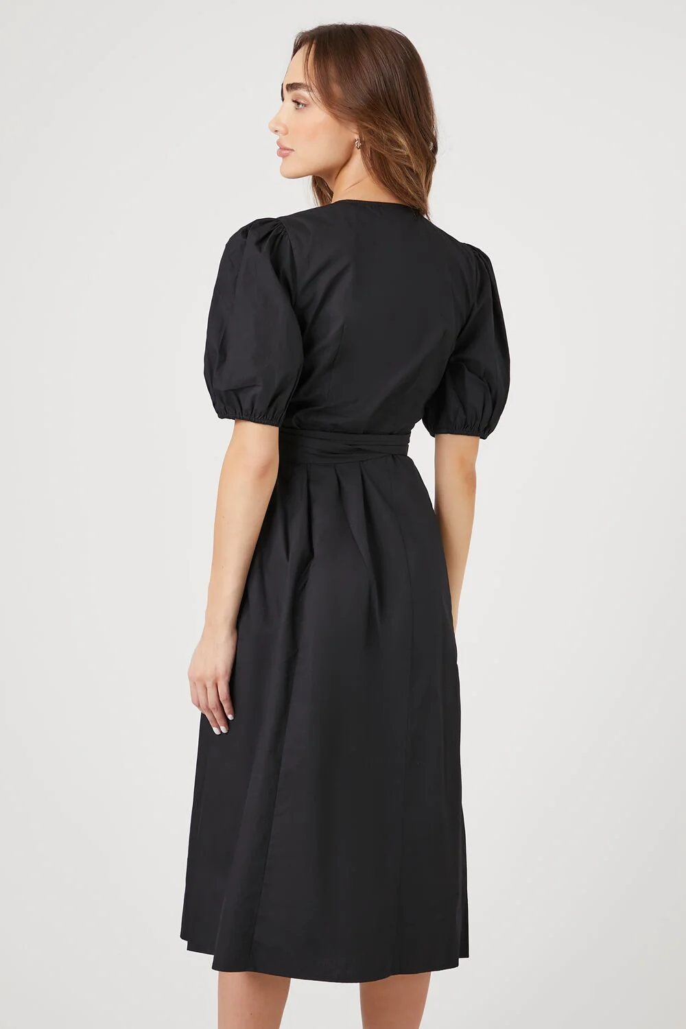 Poplin Wrap Midi Dress - Image 3