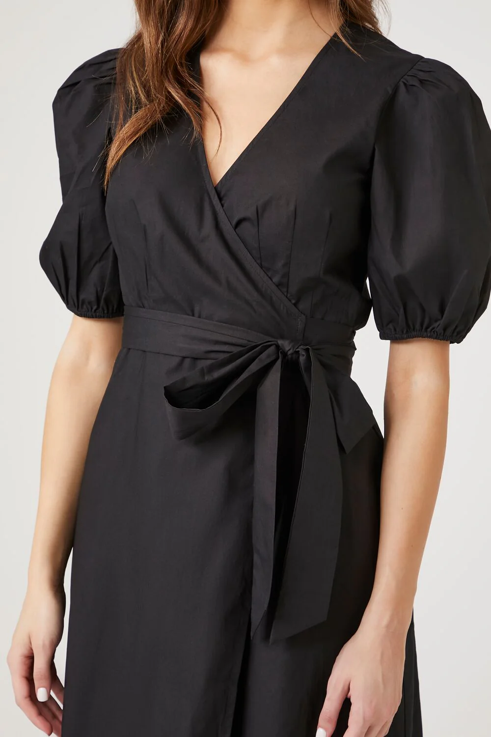 Poplin Wrap Midi Dress - Image 5