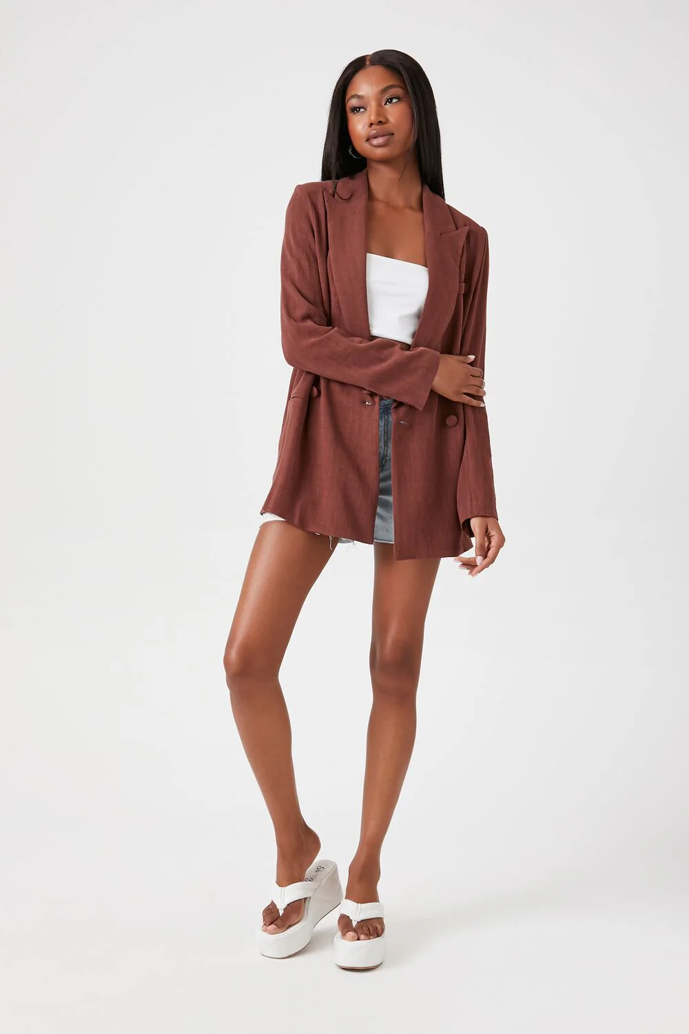 Double-Breasted Notched Blazer - Image 4