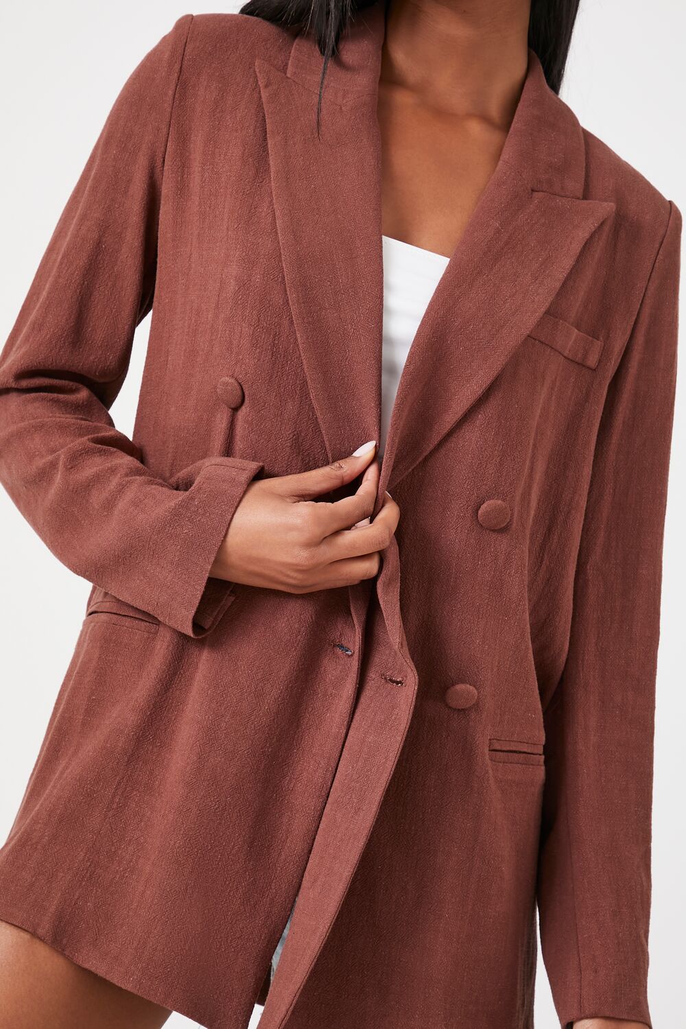 Double-Breasted Notched Blazer - Image 5