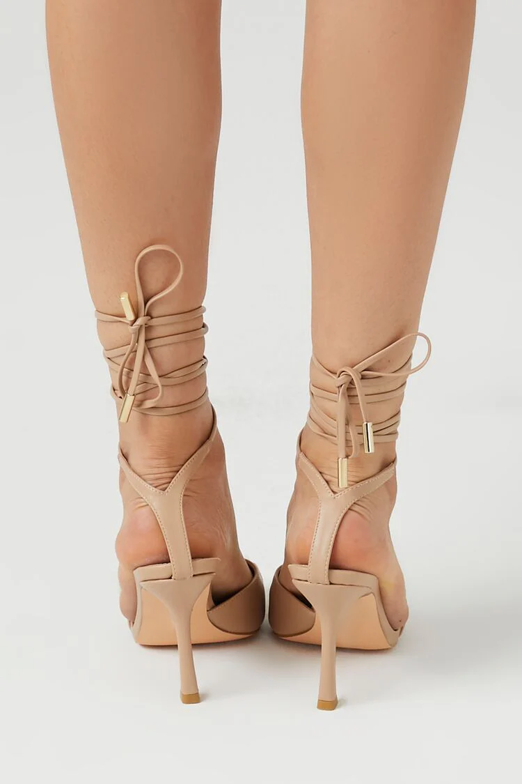 Lace-Up Stiletto Heels - Image 7