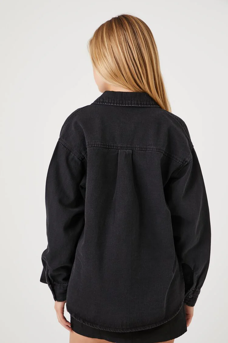 Drop-Sleeve Denim Shirt - Image 3