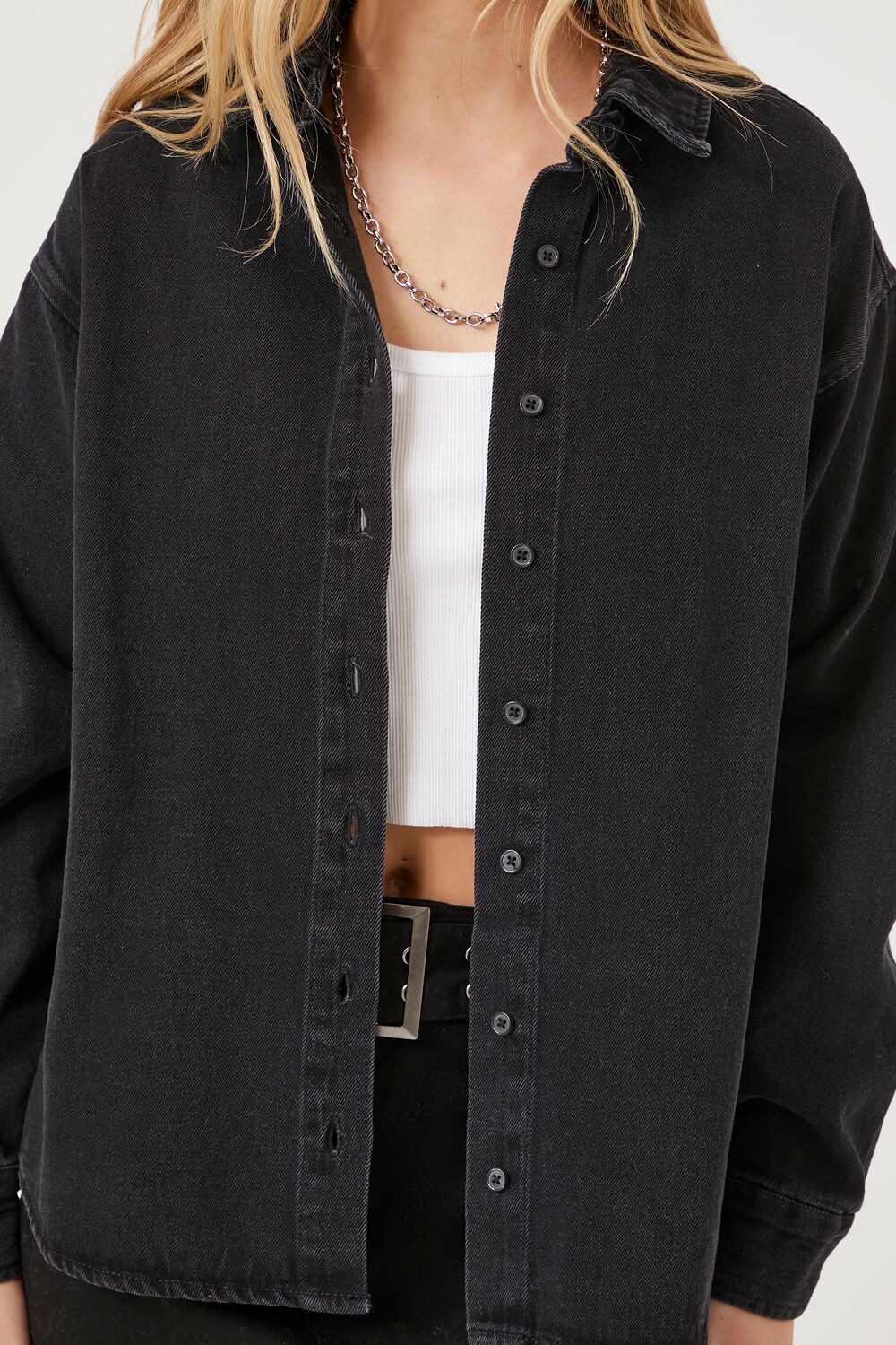 Drop-Sleeve Denim Shirt - Image 5