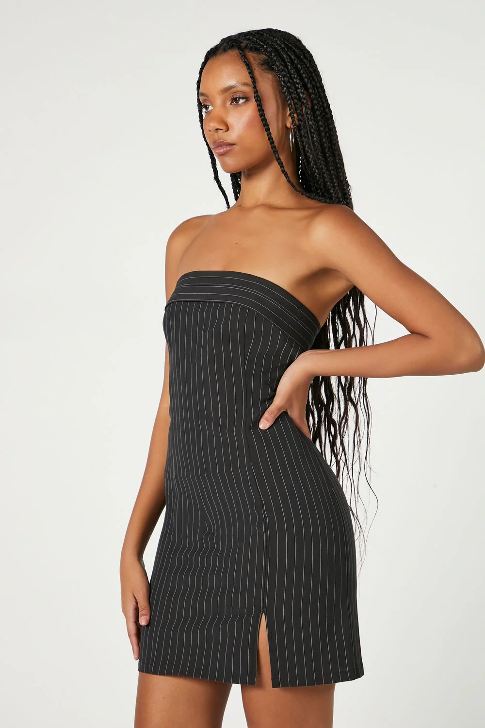 Pinstriped Mini Dress - Image 2