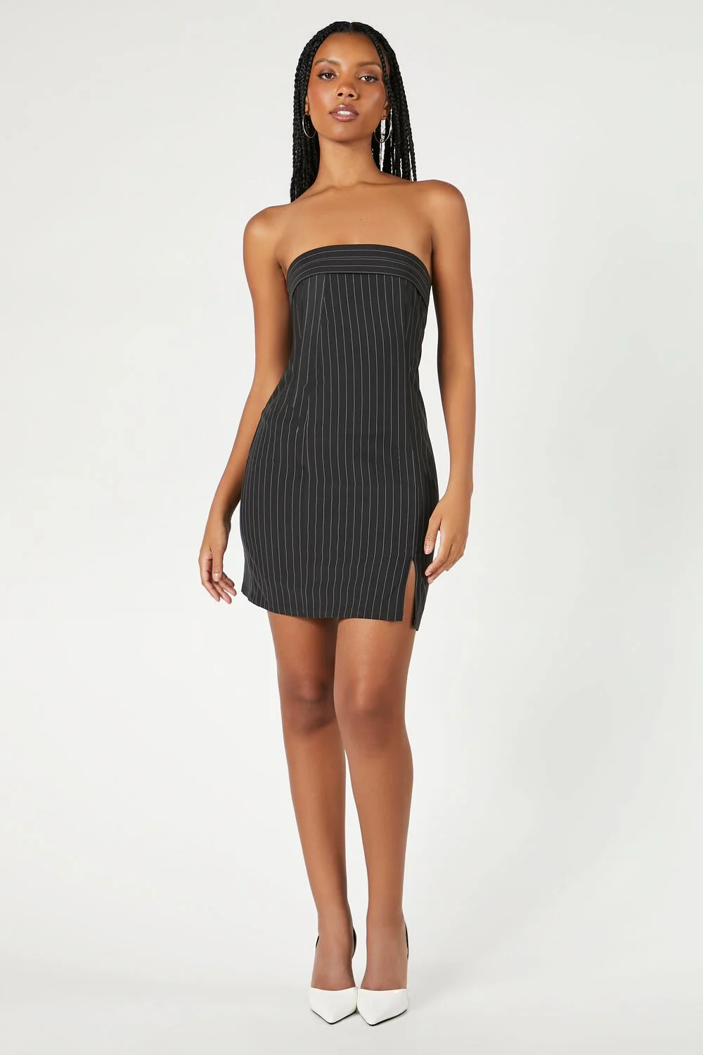 Pinstriped Mini Dress - Image 4