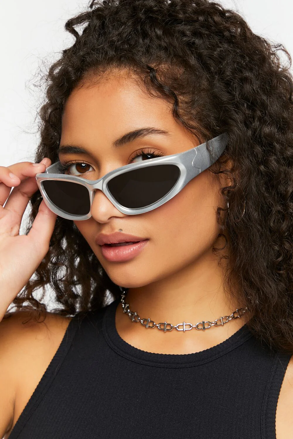 Metallic Shield Sunglasses - Image 3
