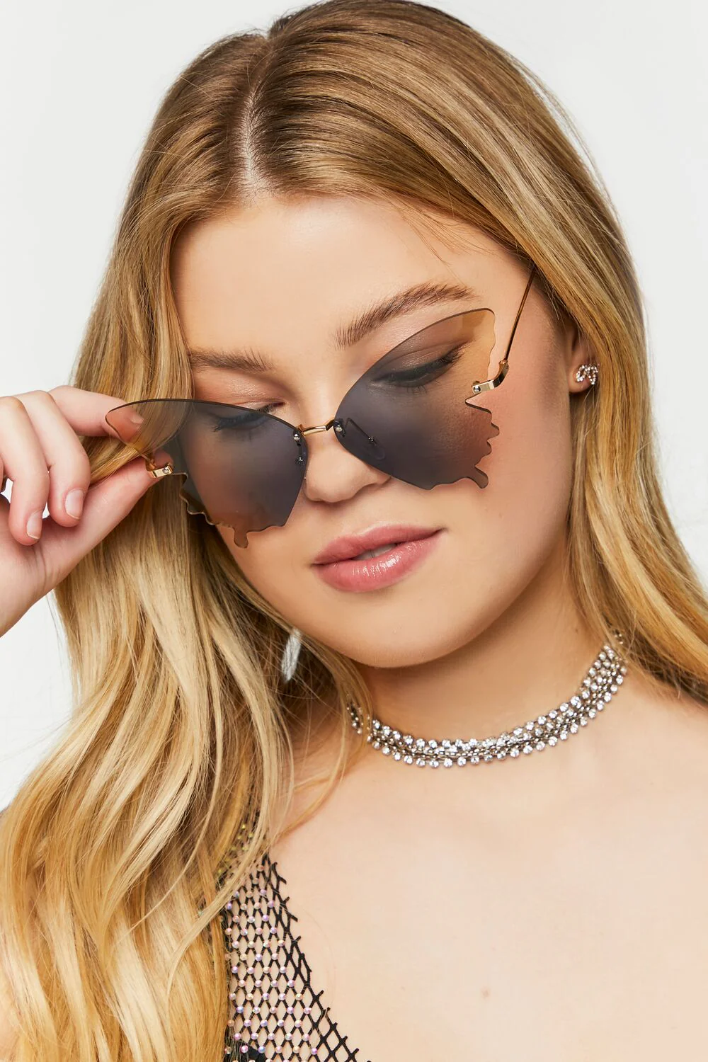 Rimless Butterfly Sunglasses - Image 2