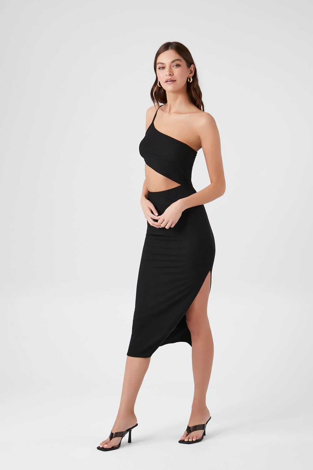 One-Shoulder Cutout Midi Dress - Image 2