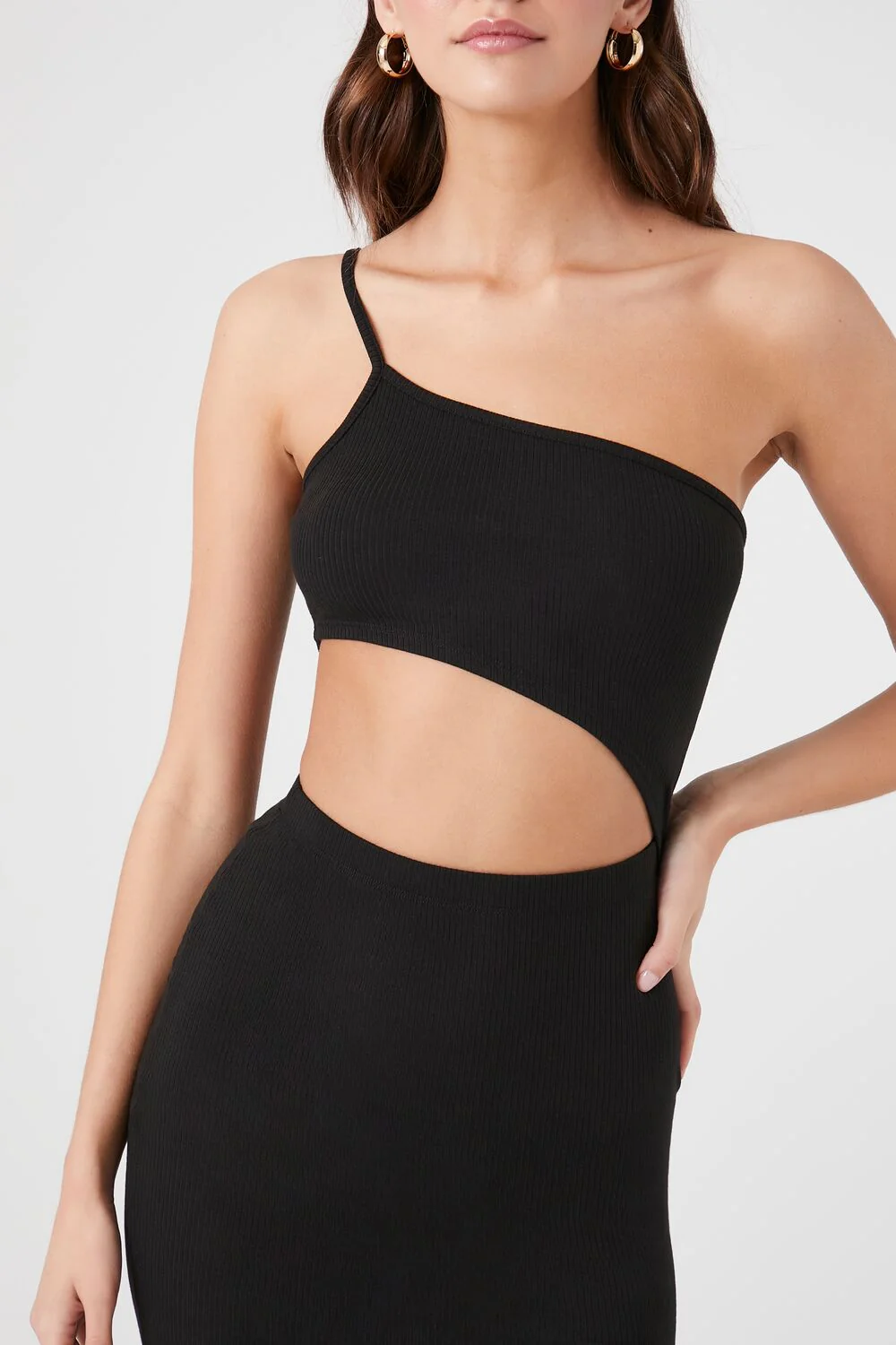 One-Shoulder Cutout Midi Dress - Image 6