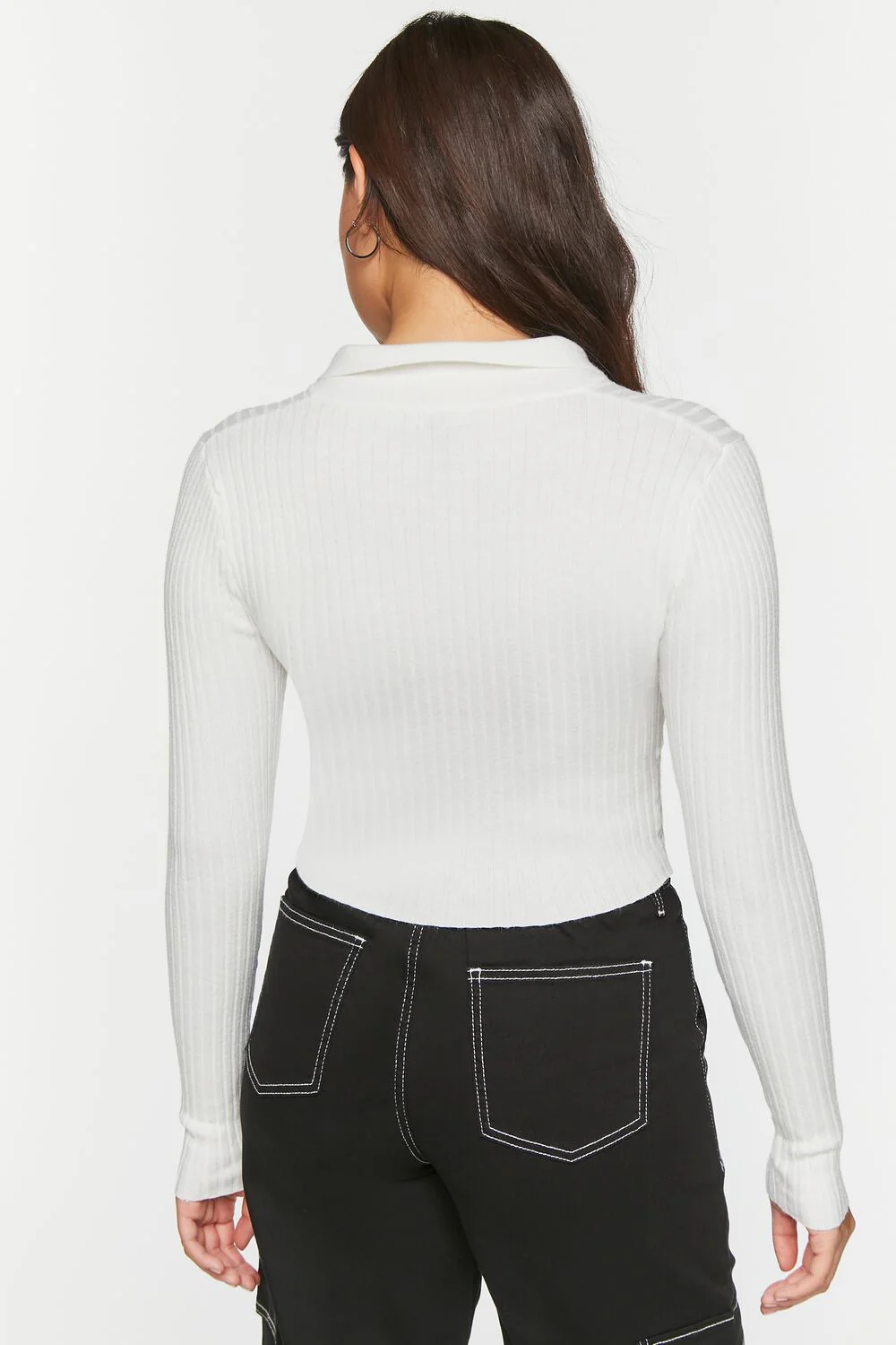 Zip-Up Cardigan Sweater - Image 3