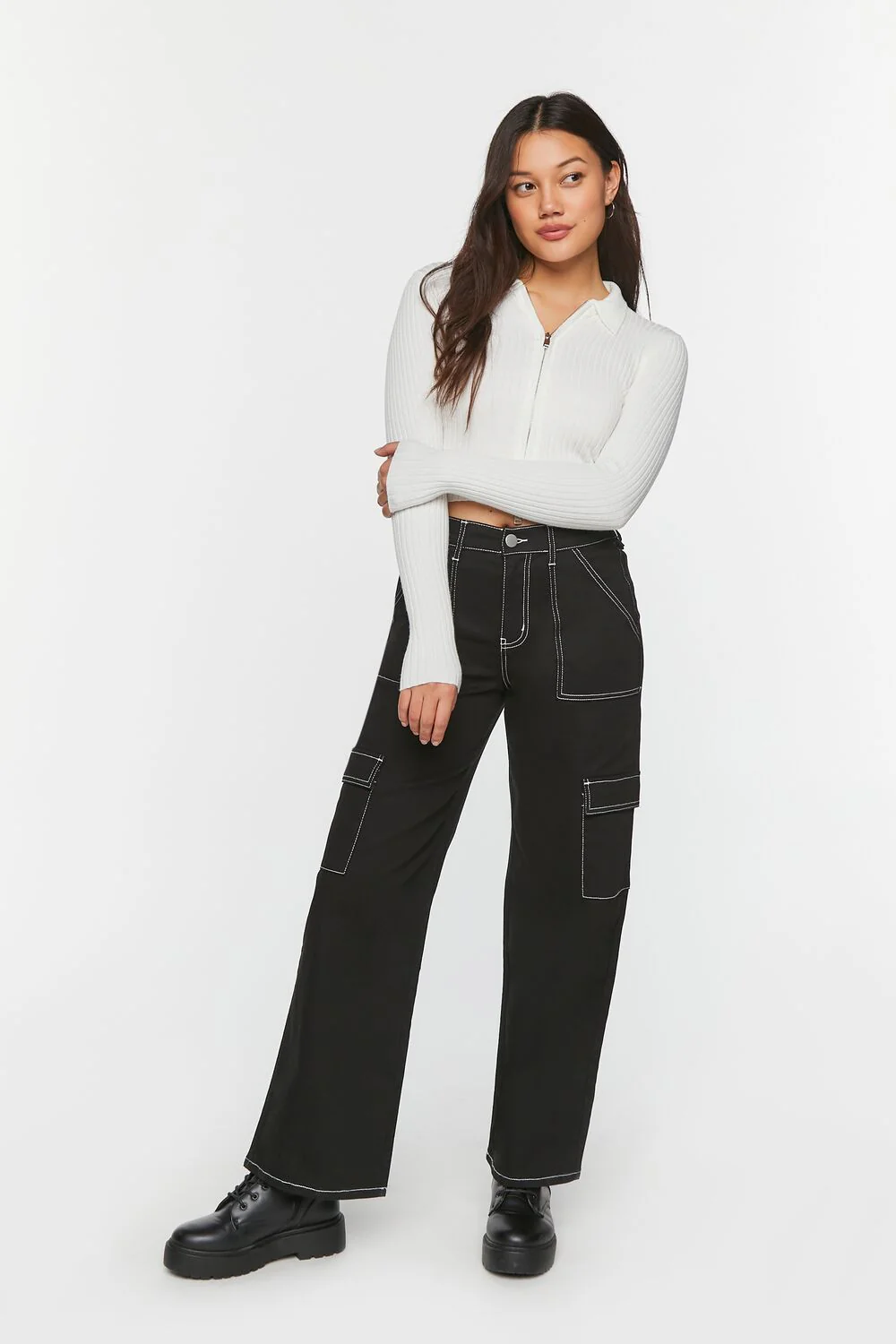 Zip-Up Cardigan Sweater - Image 4