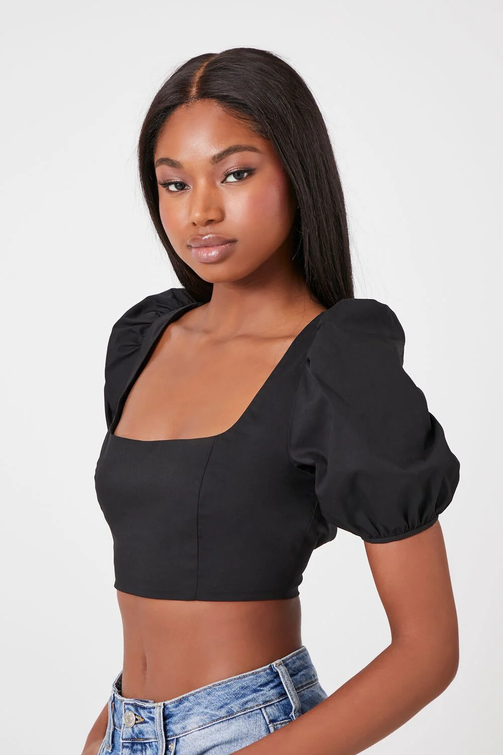 Poplin Cutout Crop Top - Image 2