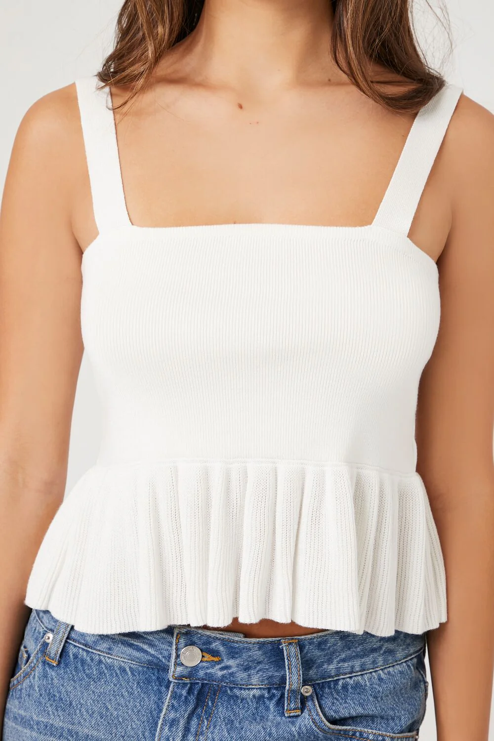 Sweater-Knit Flounce Tank Top - Image 5