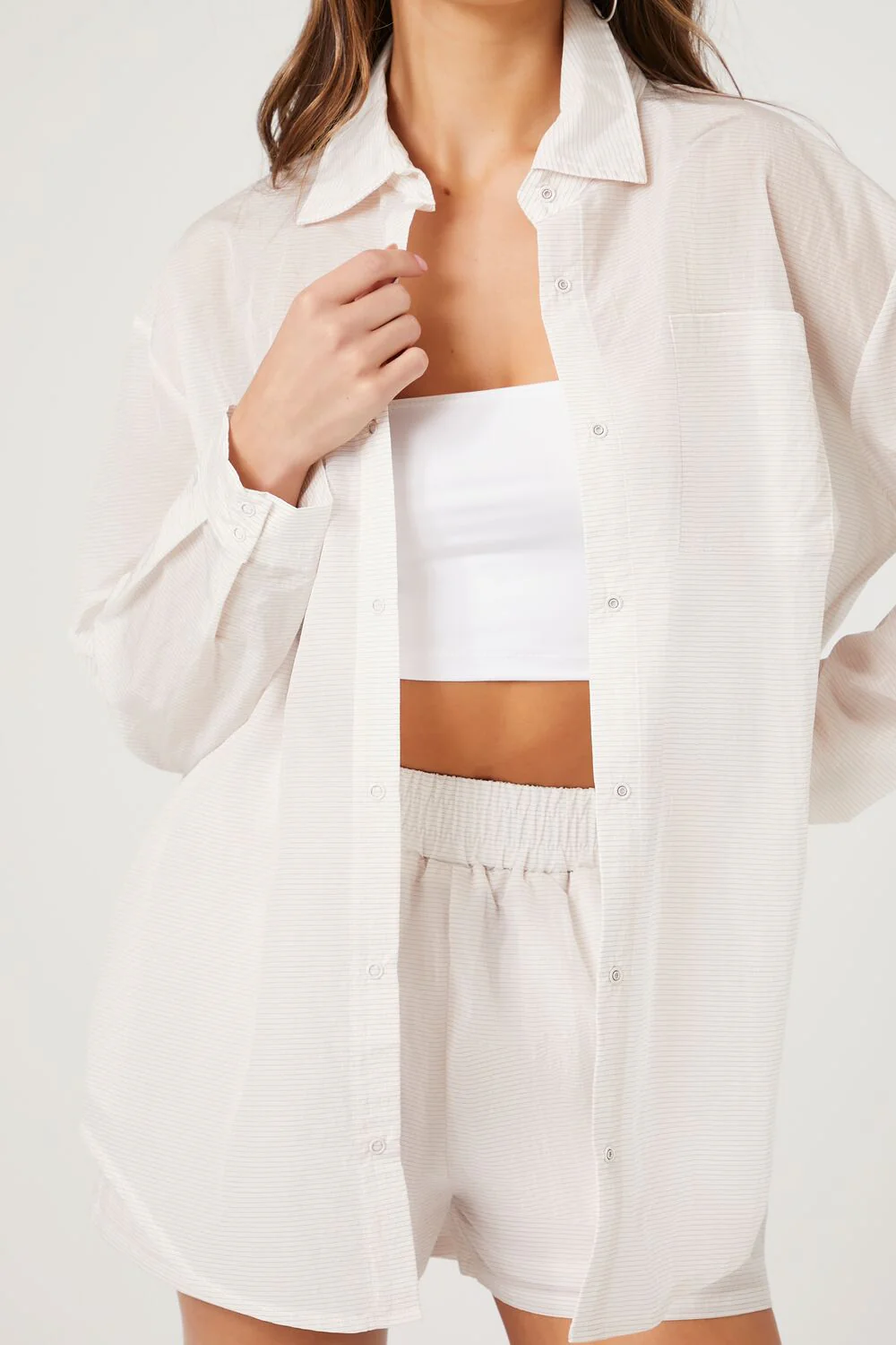 Snap Button-Front Shacket - Image 5