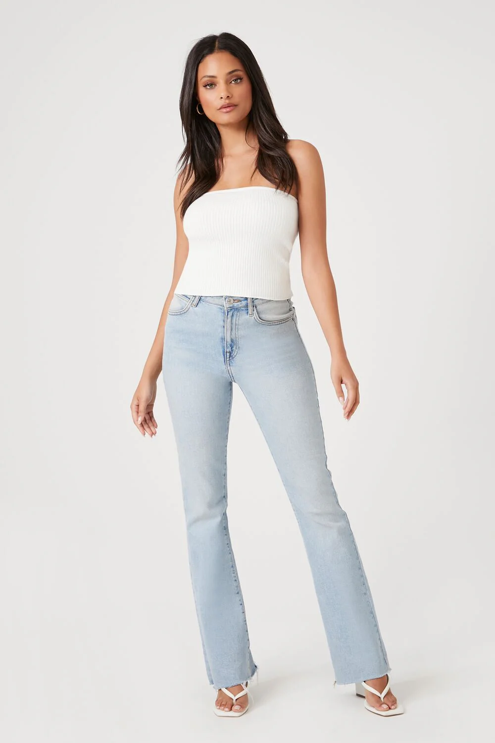 Sweater-Knit Ribbed Tube Top - Image 10