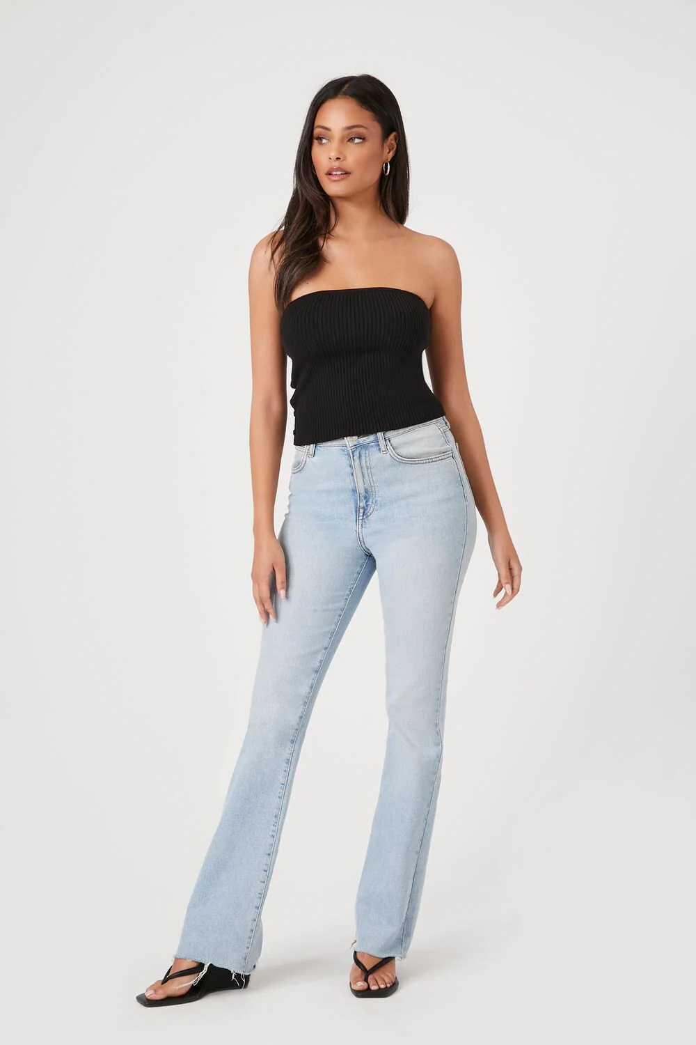 Sweater-Knit Ribbed Tube Top - Image 5