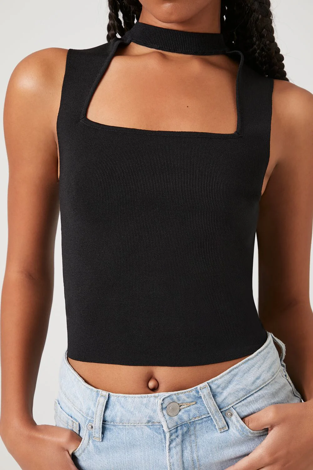 Sweater-Knit Cutout Top - Image 5