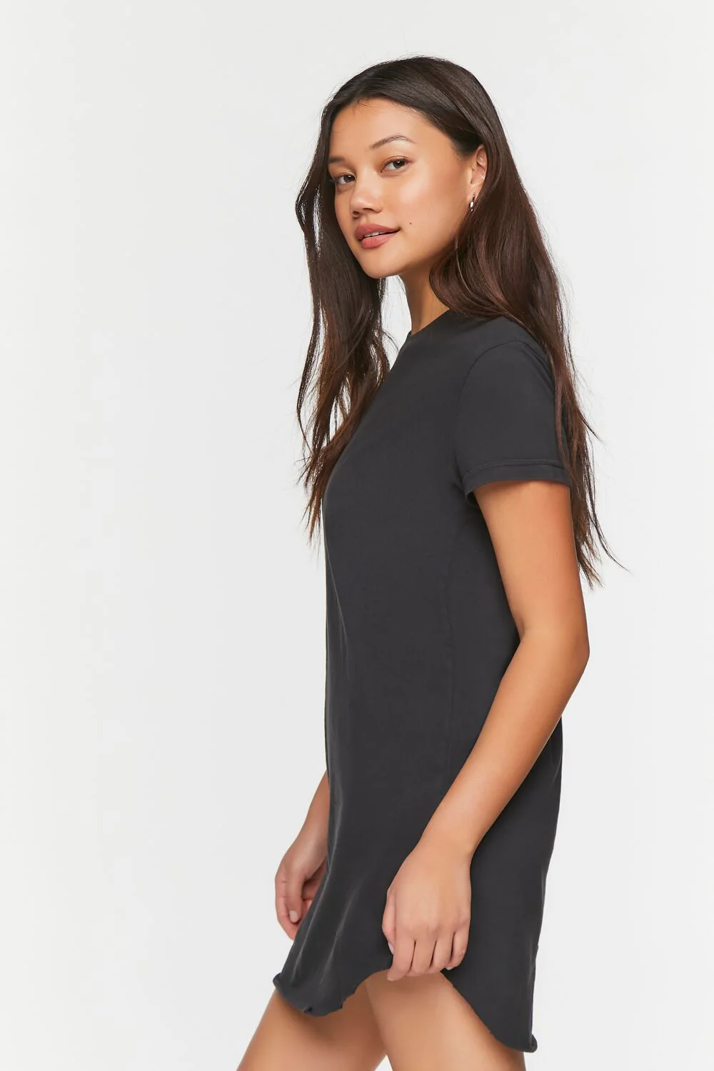 Raw-Cut Mini T-Shirt Dress - Image 2
