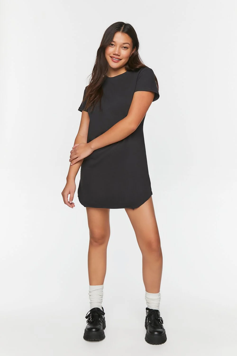 Raw-Cut Mini T-Shirt Dress - Image 4
