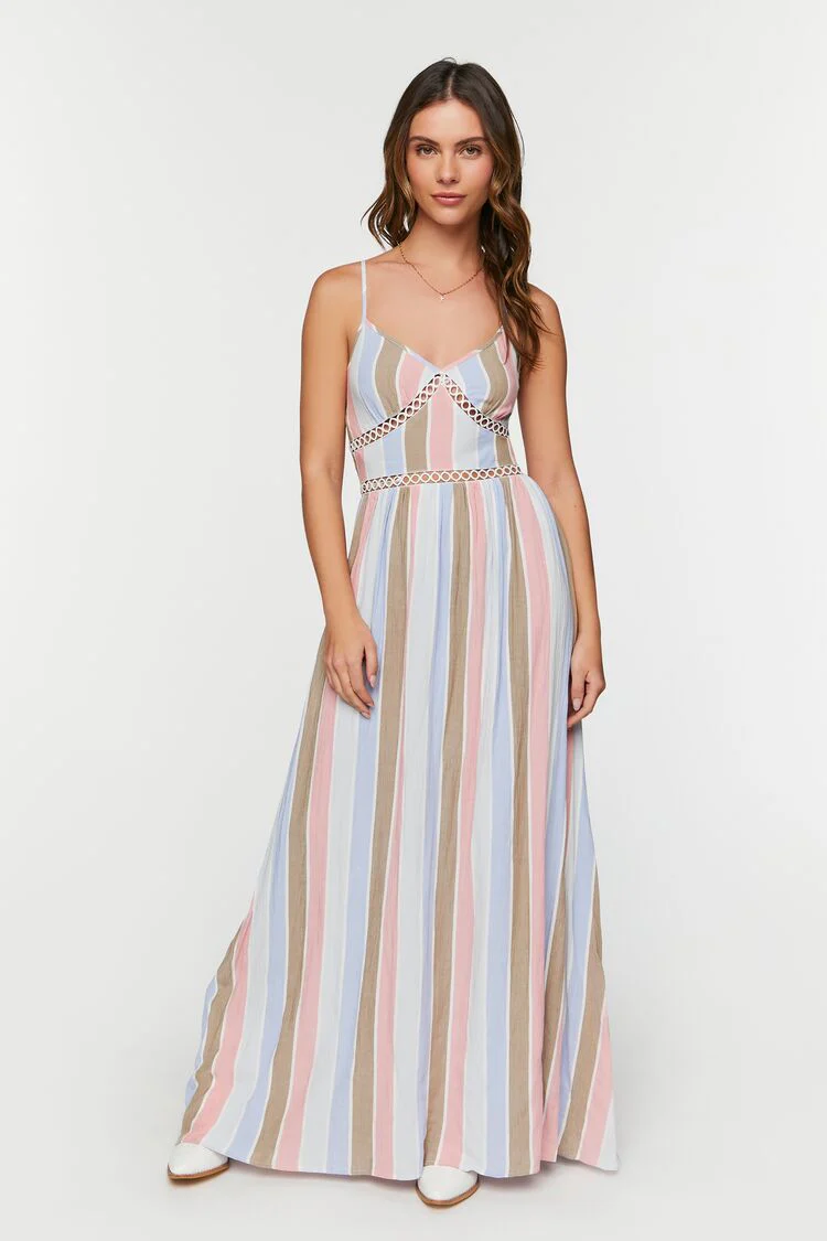 Striped Cutout Maxi Dress - Image 4