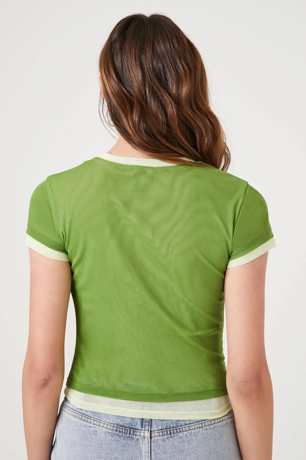Mesh Cropped Combo Tee - Image 3