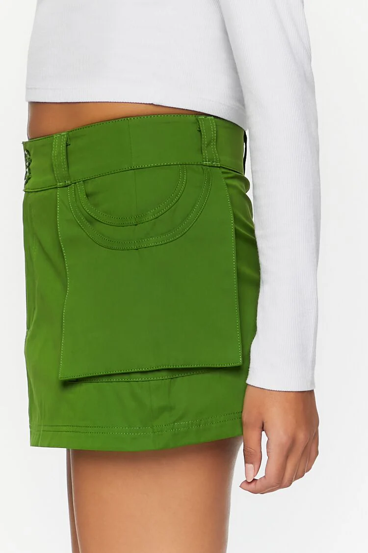 Patch Pocket A-Line Mini Skirt - Image 6