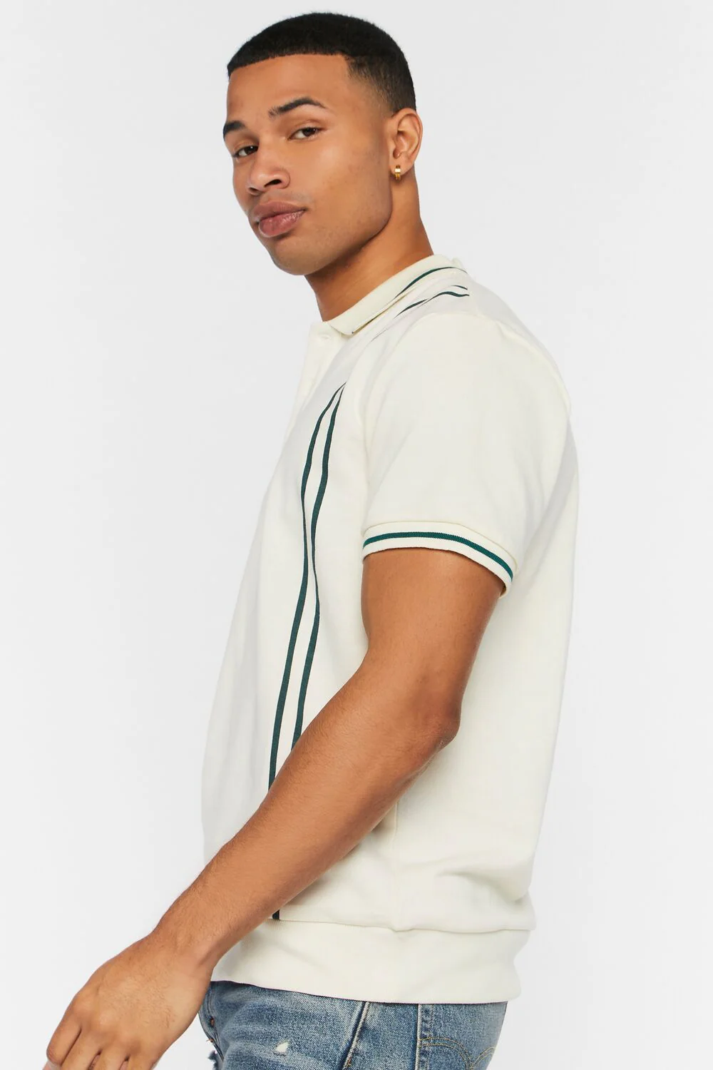 Striped-Trim Polo Shirt - Image 2