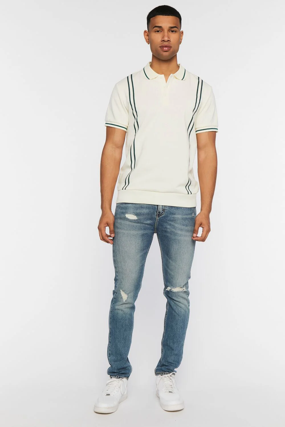 Striped-Trim Polo Shirt - Image 4